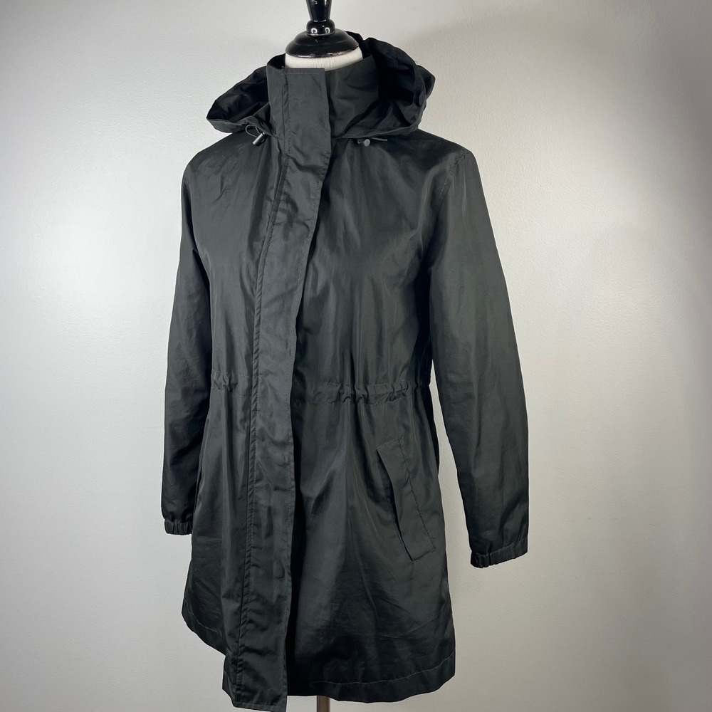 A New Day Women Black Water Resistant Hooded Anorak Jacket XS 283010383